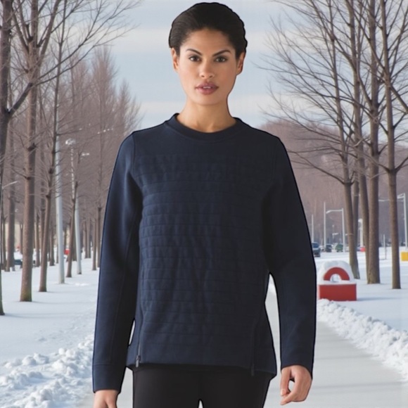 lululemon athletica Tops - Lululemon Fleece Be True Crew in Inkwell Sz 6